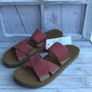 ROXY Shoreside Rose Women's Sandals Size 8 Summer Vibes